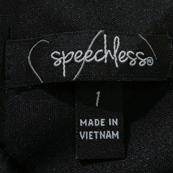 Black Halter High Low Dress with Rhinestones - Picture 15 of 16